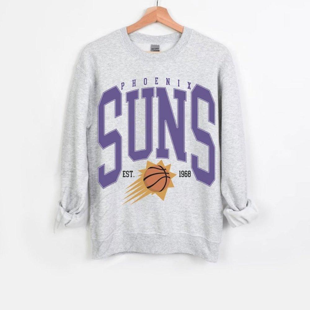 Phoenix Basketball Crewneck Sweatshirt Retro Phoenix Basketball Sweatshirt